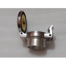 MOCAL MONZA 2.5 INCH FLIP UP GAS FUEL CAP WITH NECK POLISHED FINISH ALUMINIUM ALLOY